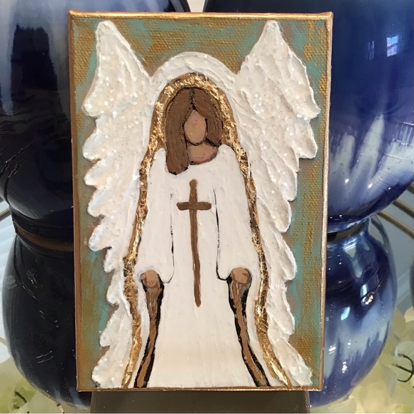 D.Gordon Art Other - 🔴GOLD LEAF ANGEL PAINTING🔴🔴